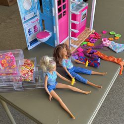 Barbie Dolls And Clothes With Barbie Doll House 