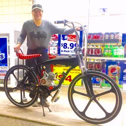 NEW FULLY MOTORIZED BIKE $899.99 100 mpg 30+ mph keep it under 20 mph Wear helmet use lights Pedal start Pedal or m