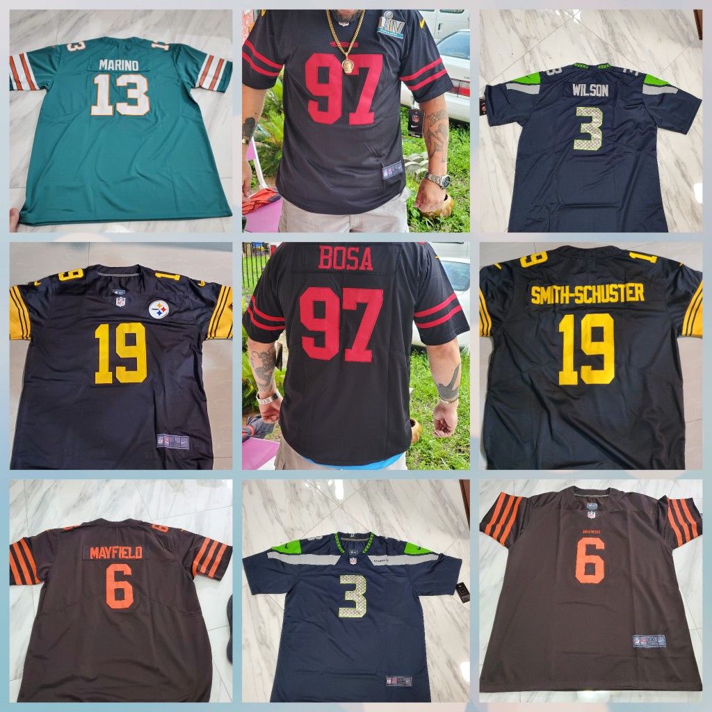 Jerseys stiches different teams