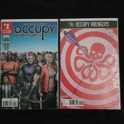 Occupy Avengers #1 & #9 – Marvel Now – Hawkeye – Hydra Cover – 2 Issue Lot