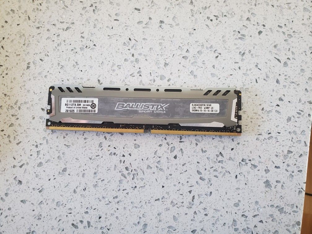 Ballistix DDR4 8GB RAM (8 Sticks Total)