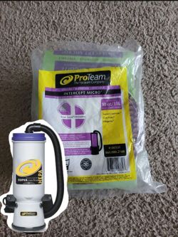 ProTeam MegaVac 10 Quart Intercept Micro Vacuum Cleaner Bags / 12-pieces Genuine OEM 100331