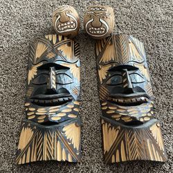Tiki art and can holders