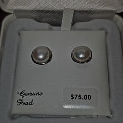 Genuine Pearl Earrings 