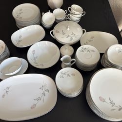 Elegant Vintage Noritake China Set – Full Set w/ Serving Pieces – Mint