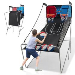 Basketball Arcade Game Double Electronic Hoops shot 2 Player W/ 4 Balls