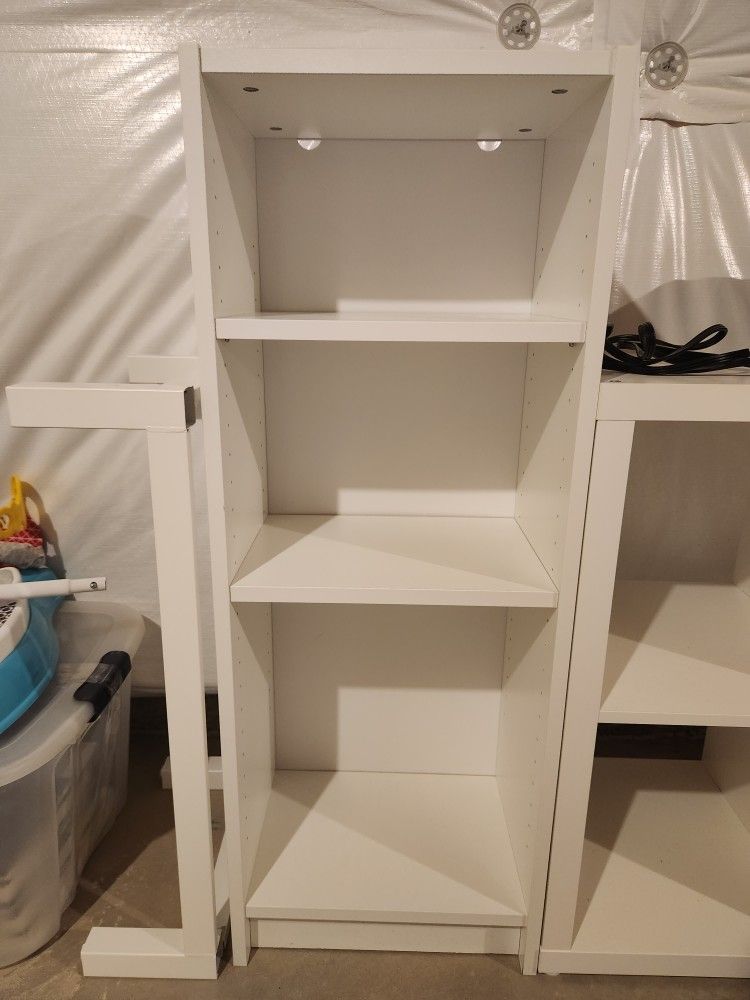 IKEA BILLY Bookcase, white, 15 3/4x11x41 3/4 "