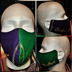 Crown Royal Purple & Green Medium Face Mask