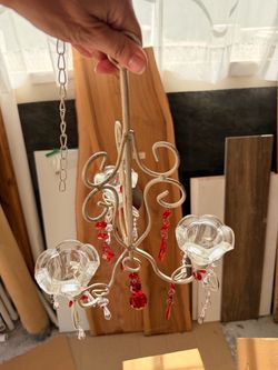 Mini candelabra chandelier decoration