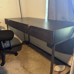 Kelby Carved Vintage Brown Writing Desk