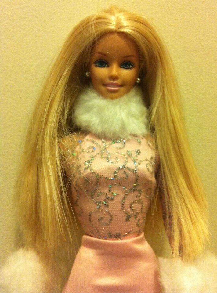 Genuine Barbie Mattel TWILIGHT GALA Blonde 1(contact info removed) White Cuff Pink Dress 2003 Special Edition