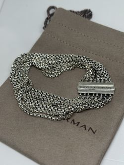David Yurman Box Chain Eight Row Bracelet 7.5”