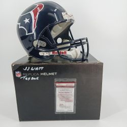 Jj Watt Signed (JSA Certified) Houston Texans Helmet (#25862)