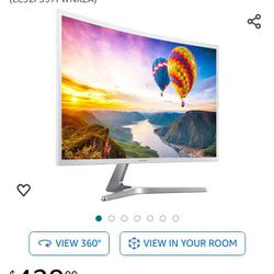 Samsung Monitor, 32 In. White Model And Stuff Is In Picture