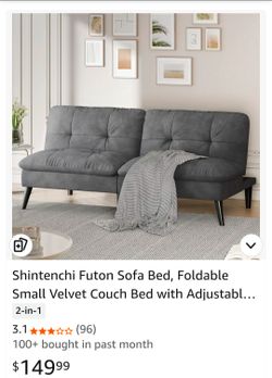 New Foldable Velvety Futon