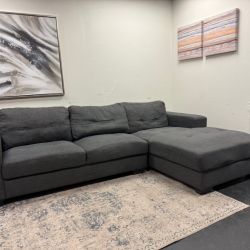 Beautiful Gray Sectional Sofa with Chaise- Delivery Available!