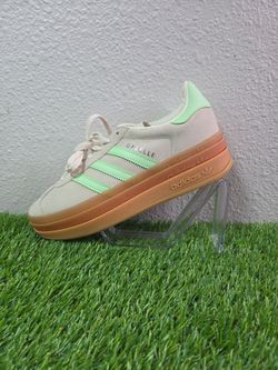 adidas Gazelle Bold J Green Gum Suede Platform / JQ7410 / Youth 6.5, Women's 7.5