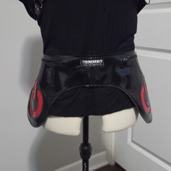 PVC Gothic Fetish Belt With Pockets 