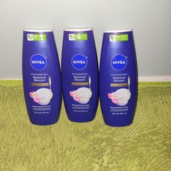 3 Nivea Nourishing Body Wash 20oz Botanical Blossom