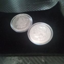 2  MORGAN  SILVER DOLLARS