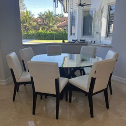 Round Breakfast Glass Table 