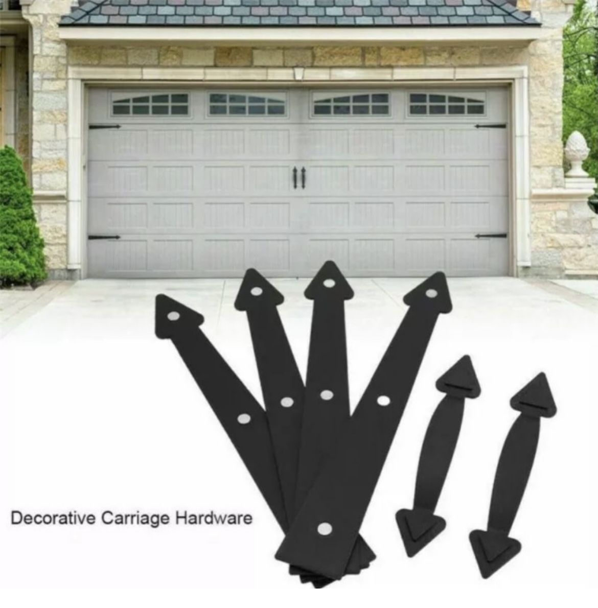 Magnetic Hinges and Handles Home Decorative Garage Door Accents Hardware Kit Weather Resistant