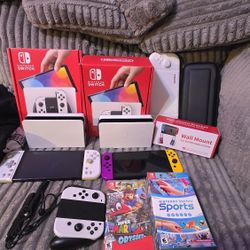2 NINTENDO SWITCH OLED SYSTEMS $400 W/accessories 