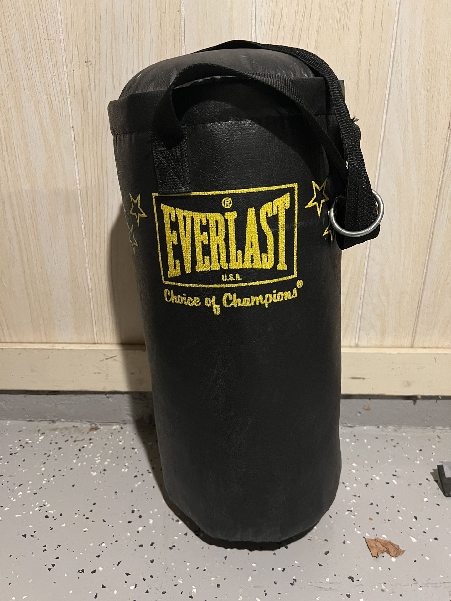 Vtg. Rare 20LB BLACK/GOLD Everlast "Choice of Champion" HEAVY Duty Kick Bag
