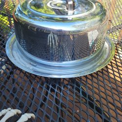 Mid-century Modern Everedy Co chrome cake carrier