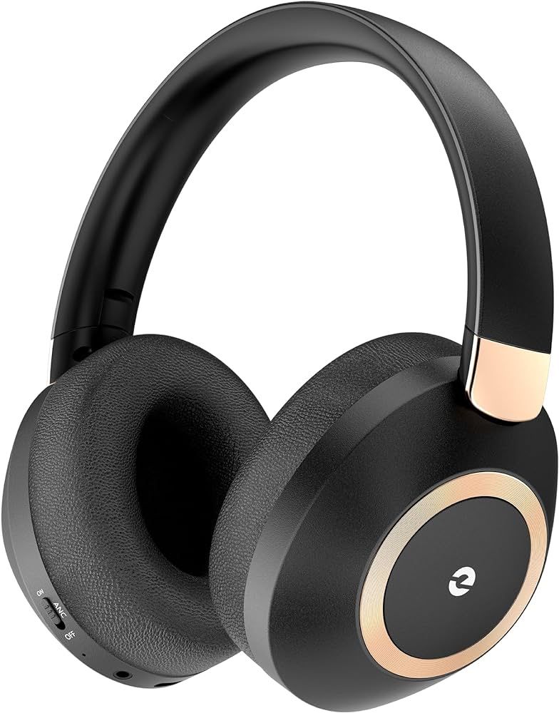 Active Noise Cancelling Headphones, 100H Playtime Headphones Wireless Bluetooth, Bluetooth Headphones with Microphone, Over Ear Wireless Headphones wi
