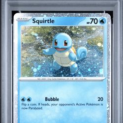 2023 POKEMON SVP EN-SV BLACK STAR PROMO #048 SQUIRTLE 151 POSTER COLLECTION