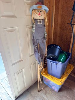 Tall Fall Scarecrow Decoration