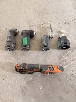 Ridgid JobMax 18V Multi-Tool System — Handle + 4 Heads