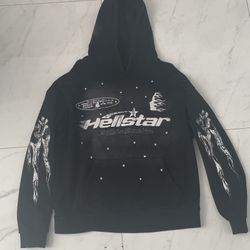 Hellstar “Racer Path to Paradise” Hoodie – Black & White (Size Small)