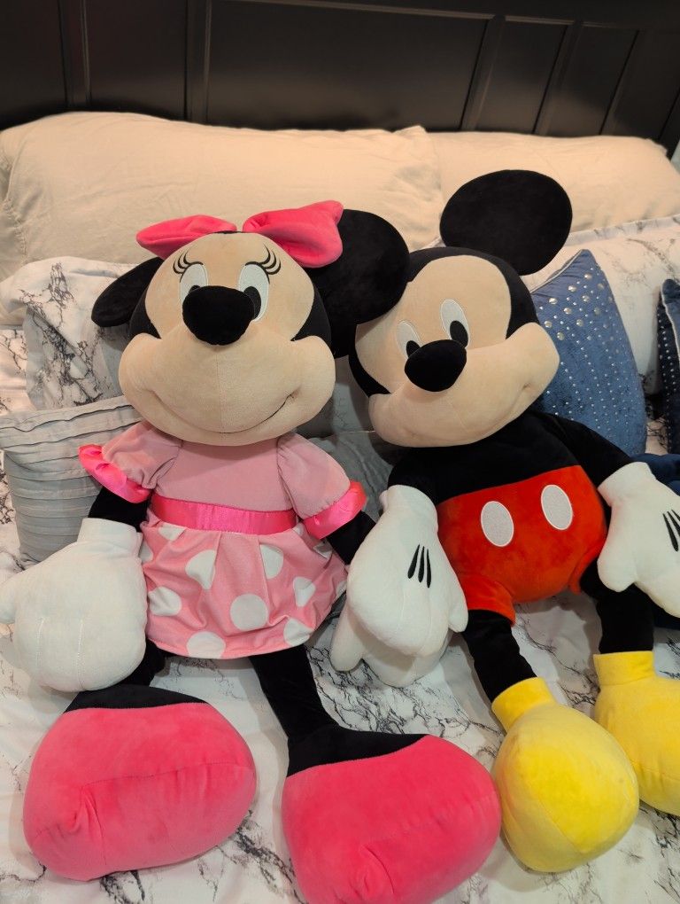 Disney Baby Mickey And Minnie Mouse Large Plush Set