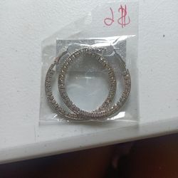 Diamond Round Earrings 