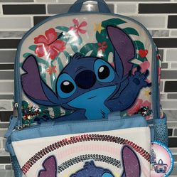 New - Stitch Backpack With Lunch Bag
