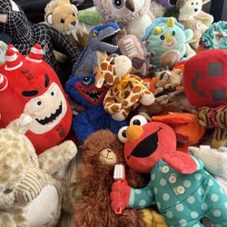 plush toys of characters and animals