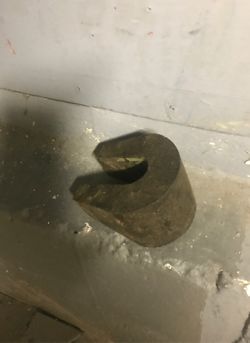 Large magnet horseshoe shaped.