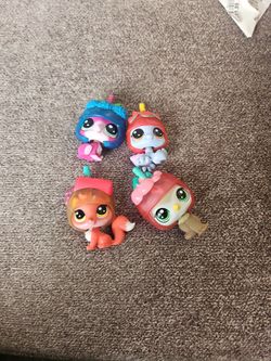 Littlest Pet Shop LPS Mixed Lot of 4 Pets 