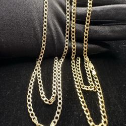 Two Miami curb chains 14k selling as lot of separate