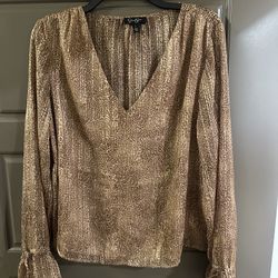 Jessica Simpson Shimmering brown Bronze Blouse