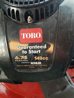 Toro lawn mower 22 inch  self propeled