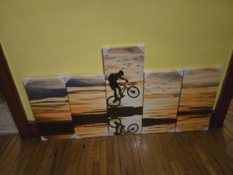 VVOVV WALL Decor MOUNTAIN  Bike Wall Art