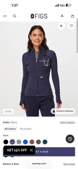 FIGS Scrub jacket
