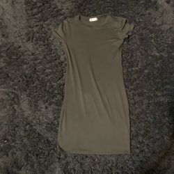Black mini dress with short sleeves
