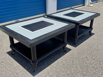 Outdoor Coffee Tables on Casters – Set of 2 industrial modern