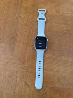 Apple Watch with White Sport Band