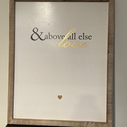 Framed Wall Decor With Message