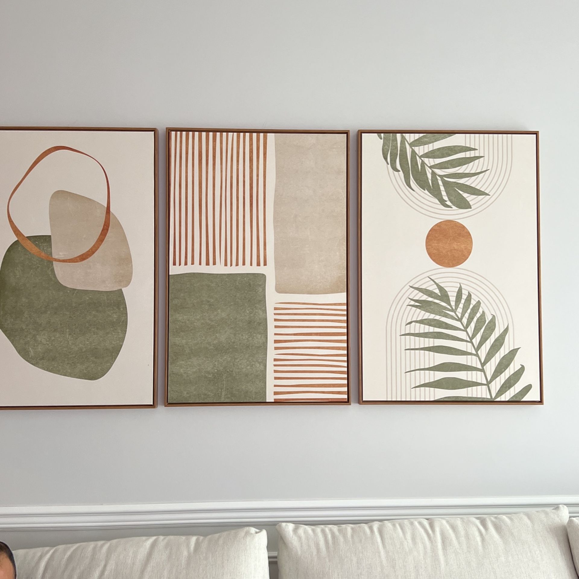 Framed canvas paintings (set Of 3)